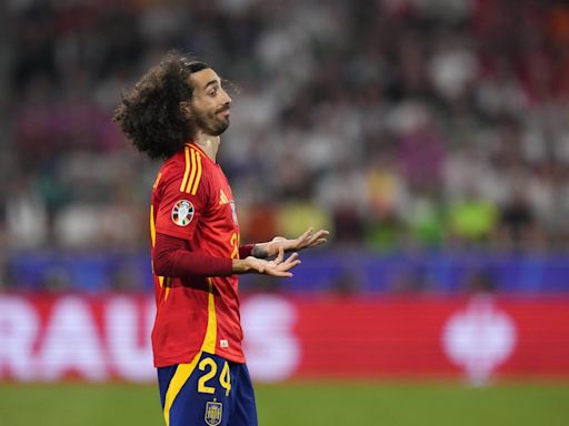 Aggrieved German supporters jeer Spain's Marc Cucurella during Euro 2024 semifinal vs. France