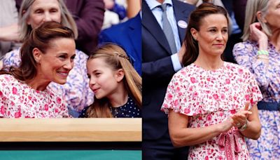 Pippa Middleton Favors Florals in Caped Beulah Dress at Wimbledon 2024 Men’s Final Alongside Sister Kate Middleton and Niece Princess...