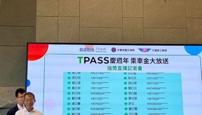 最高可拿15000元！TPASS月票中獎公布 明起以簡訊通知｜壹蘋新聞網