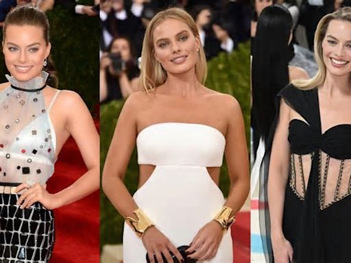 All of Margot Robbie’s Met Gala Dresses: Custom Prada, Floor-length Calvin Klein and More