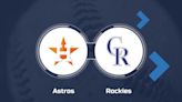 Astros vs. Rockies Series Viewing Options - April 27-28