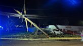 Car crash snaps electric pole in Roanoke, closes road for repairs