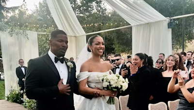 Jamie Foxx emotional as daughter Corinne marries fiancé in intimate ceremony