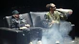 Snoop Dogg, Eminem, and a huge joint get smoky on the MTV VMAs stage