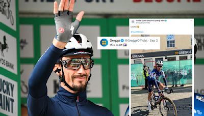 Tweets of the week: Julian Alaphilippe swings by Greggs at the Tour of Britain