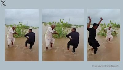 ‘Descendants of Bhuvan family from Lagaan’: As heavy rains lash Gujarat, clip of ‘father and son’ dancing goes viral