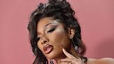 Megan Thee Stallion Blows a Kiss in Figure-Hugging Pink Gown With Chest Cutouts