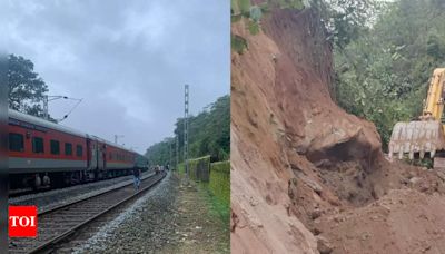 Landslide impacts five train services on Bengaluru-Mangaluru section in Karnataka | Bengaluru News - Times of India