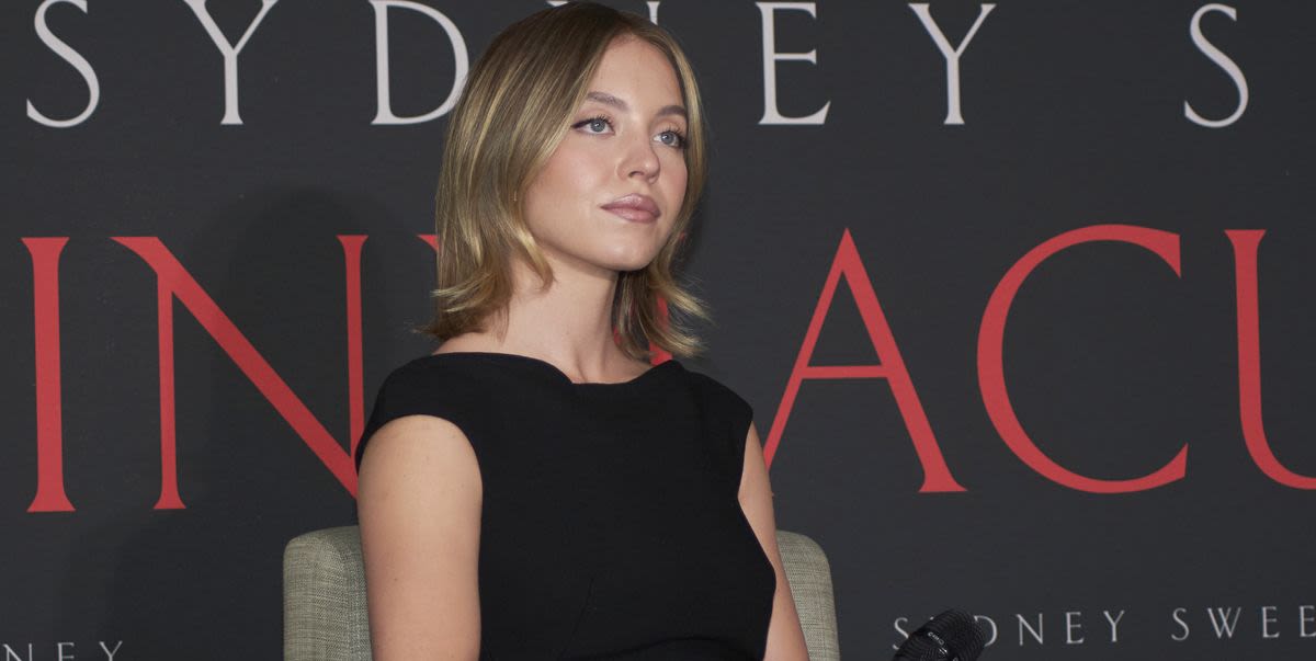 Sydney Sweeney Adds Edge to Her Nun-Core Fit With Leather Opera Gloves