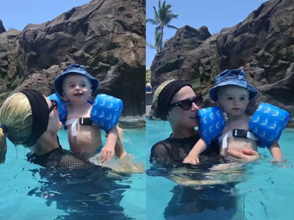Paris Hilton addresses concerns after putting son Phoenix’s life jacket on backwards in pool