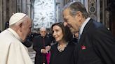 Nancy Pelosi is greeted by Pope Francis and takes communion at the Vatican, plus more celebrities and politicians who've met with the Catholic leader