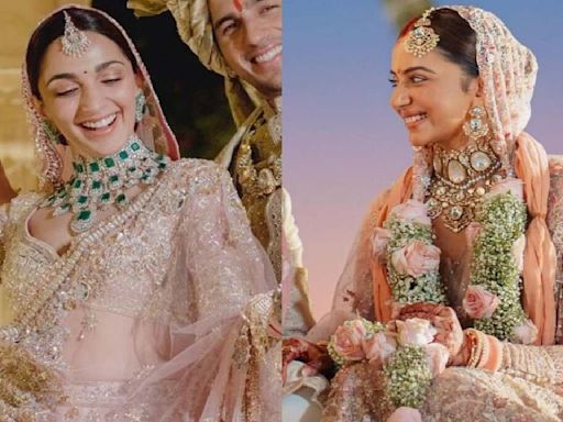 5 Bollywood brides ft. Kiara Advani, Rakul Preet Singh and more who took a detour from classic red and dazzled in pink lehenga on their wedding