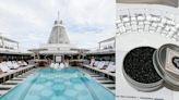 See inside a brand-new ultra-luxury cruise ship. Travelers are surrounded by $6 million in art and the caviar and champagne are included.