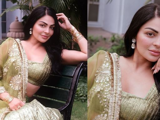 Neeru Bajwa's Metallic Green Lehenga Is Perfect For A Bridesmaid - News18