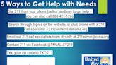 United Way spreads the word about 211 helpline