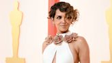 Halle Berry Is a Work of Art in a White Gown With Sparkling Rosettes at the 2023 Oscars