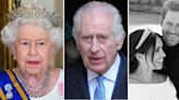 Queen Elizabeth II Was 'Not Comfortable' When King Charles Stepped in to Walk Meghan Markle Down the Aisle, Book Claims