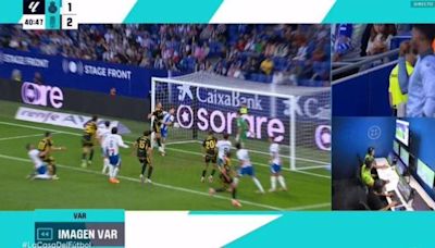 Expertos arbitrales dictan sentencia sobre el Espanyol-Oviedo: Penalti y gol bien anulado