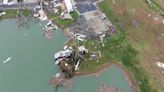 Tornado damage across Indiana county captured in drone footage