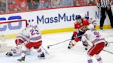 Rangers win in overtime for second straight game, put Panthers in a hole in Eastern Conference finals