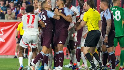 Watch as Diego Carlos sparks huge brawl and is sent off after moment of madness