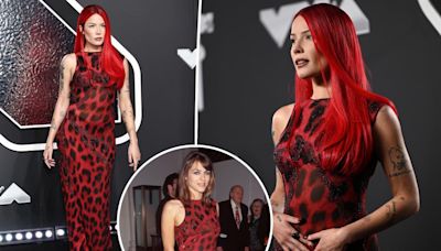 Halsey rocks ‘miracle’ vintage Versace dress previously worn by Elizabeth Hurley to 2024 VMAs