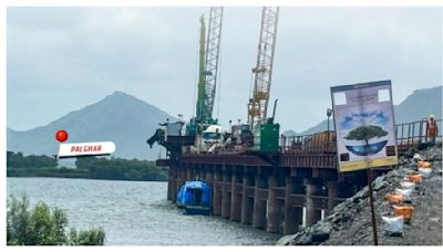 Mumbai-Ahmedabad Bullet Train Progress: Bridge construction underway at Vaitarna River in Maharashtra – Longest river crossing on this route