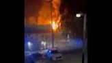 UK: Fire Destroys Sports Facility In Salford, Greater Manchester