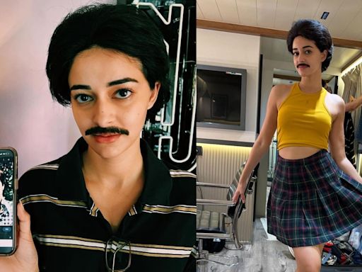 Ananya Panday gets a moustache, turns into Amol Palekar in new pics; fans call her ‘Junior Chunky Panday’