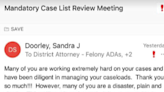 Sandra Doorley email highlights tensions in DA's Office amid viral confrontation fallout