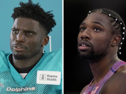 Tyreek Hill, the NFL's fastest player, challenges Noah Lyles, the world's fastest man, to a race