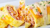 Deliciously cheesy omelet roll with ham is perfect for Mother's Day brunch