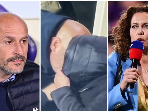 Vincenzo Italiano bacia la giornalista Vanessa Leonardi (sposata) dopo il gol della Fiorentina: la scena scatena i social