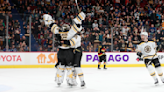 Bruins goalie Linus Ullmark scores on empty net