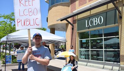 ‘All of us would rather be working’: Striking LCBO workers in Collingwood say they want more job security, less privatization