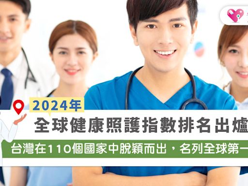 2024年全球健康照護指數排名出爐！台灣在110個國家中脫穎而出，名列全球第一！