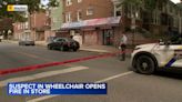 Man in wheelchair opens fire outside Philadelphia store; 1 injured