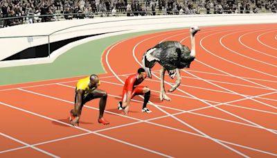 Bonkers 3D simulation shows how race between Ronaldo, Bolt and Ostrich would go