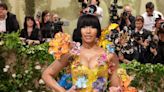 Nicki Minaj Wears Bright Yellow Floral Dress at 2024 Met Gala