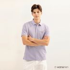 Hang Ten-男裝-COMFORT FIT口袋短袖POLO衫-淺紫