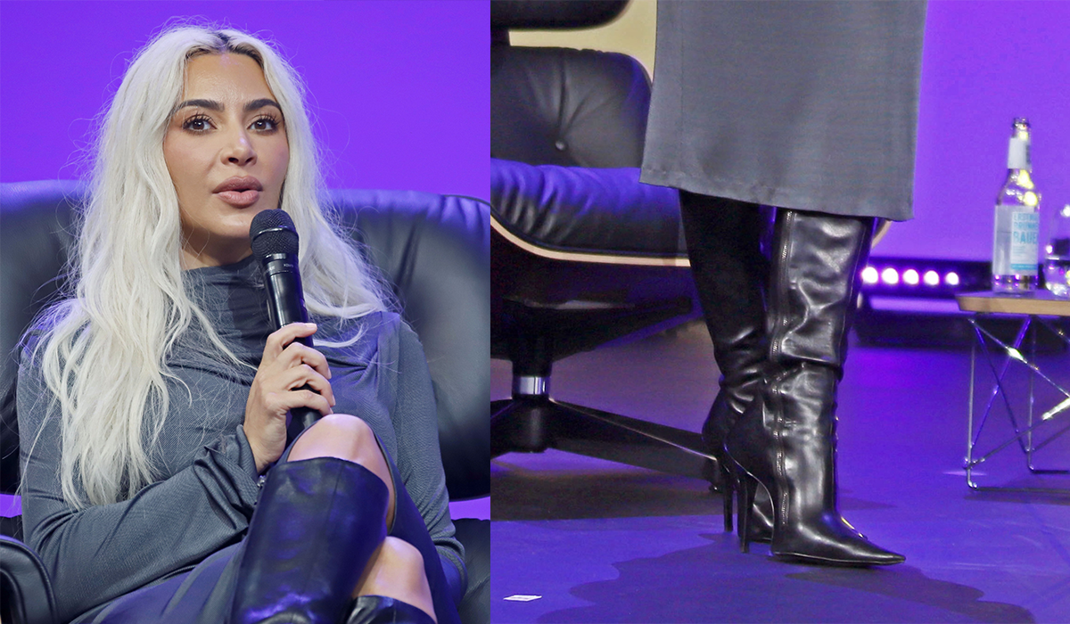 Kim Kardashian Dons Witch-Inspired Footwear in Balenciaga Knee-High Boots at Omr Festival 2024