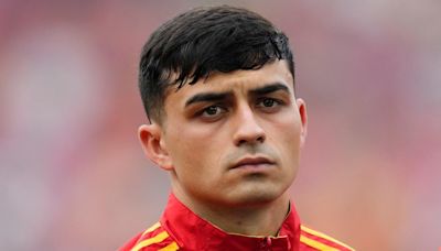 Why isn't Pedri playing for Spain in Euro 2024 final against England?