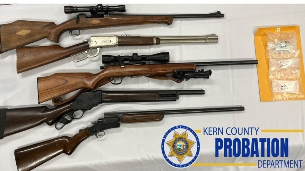 Kern probation officers find rifles, shotguns, and meth in Oildale home