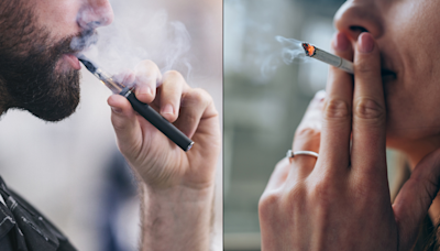 Insane comparison shows terrifying difference of what happens when you vape compared to when you smoke