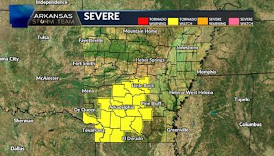 LIVE UPDATES: National Weather Service issues TORNADO WATCH for parts of southwest, south-central Arkansas for Friday night