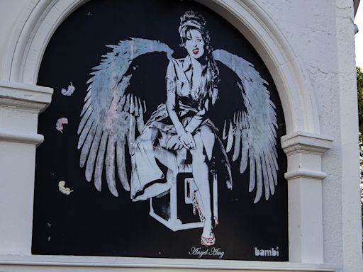 Artwork of Amy Winehouse unveiled on front of Camden venue Koko