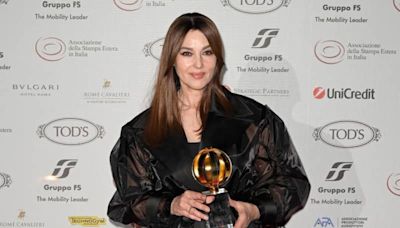 Monica Bellucci wins Globo d'Oro lifetime achievement award in Rome