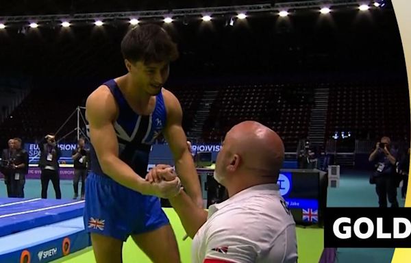 Great Britain's Jake Jarman wins vault gold at European Championships