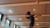 A player leaps for a smash during training at an elementary school gymnasium in Tokyo. Volleyball is flying high in Japan fuelled by a manga blockbuster