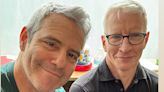 Andy Cohen and Anderson Cooper bring their kids to a birthday party